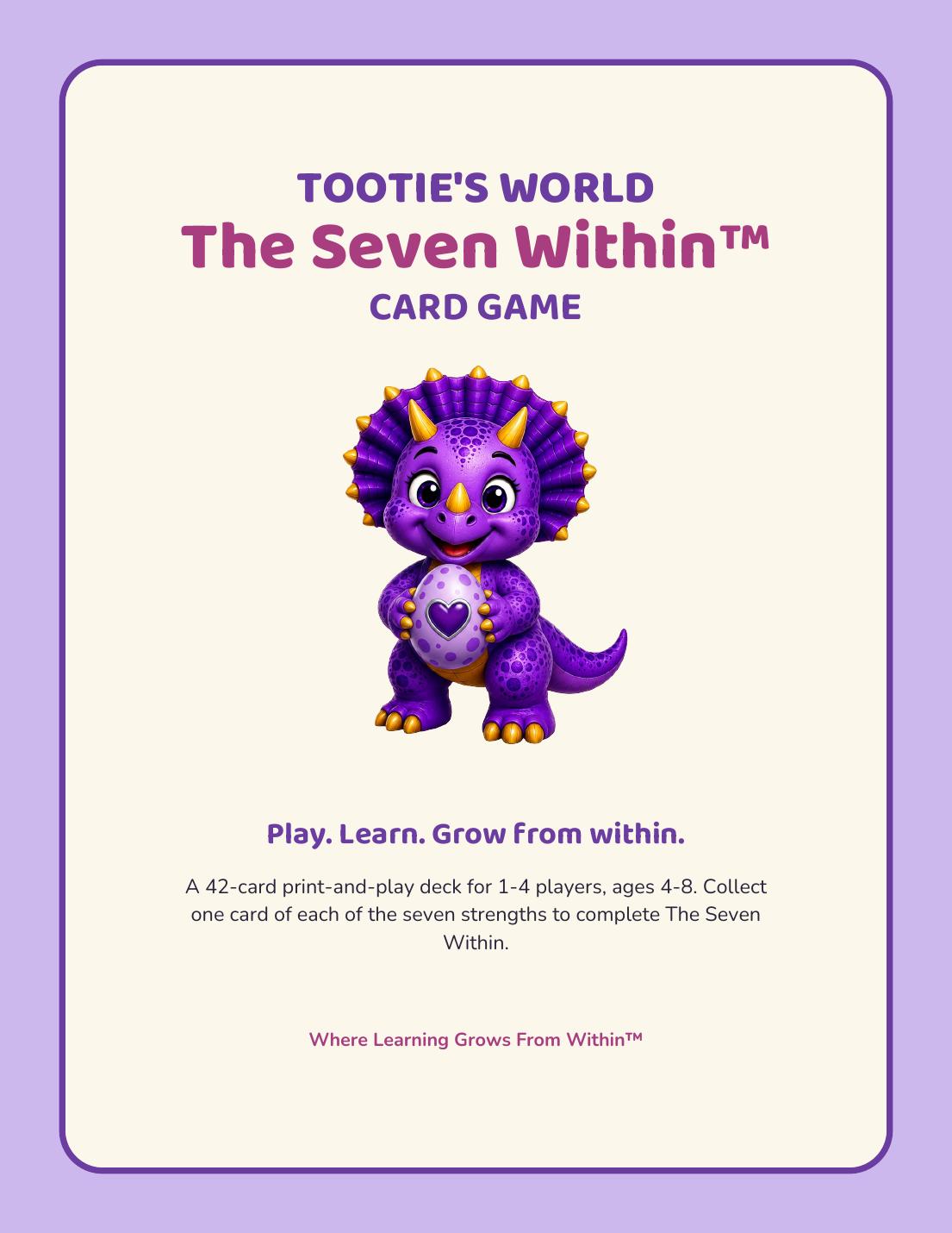 Tootie's World: The Seven Within™ Card Game cover