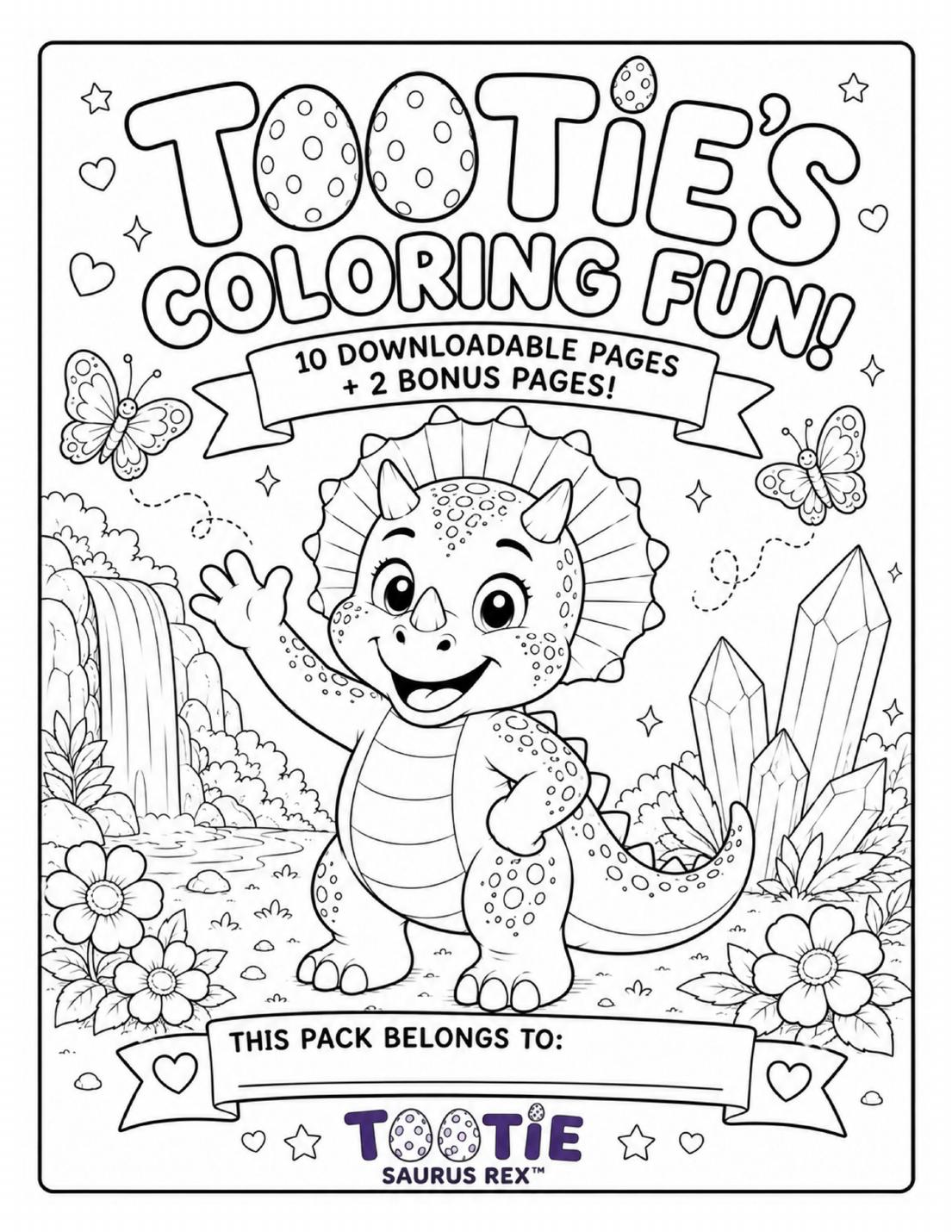 Tootie Printable Coloring Pack cover