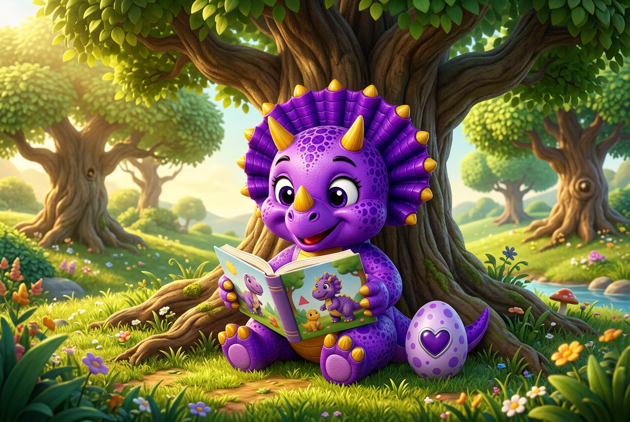 Tootie reading under a tree in Amethyst Falls
